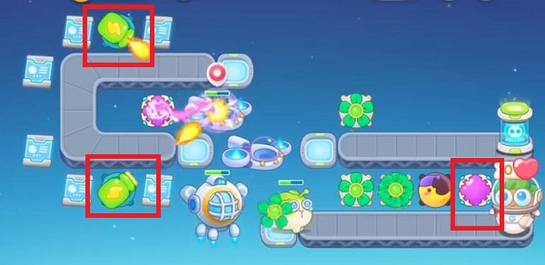 《保衛(wèi)蘿卜4》太空穿越第2關(guān)滿星攻略