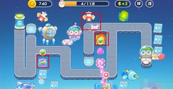 《保衛蘿卜4》太空穿越第30關滿星攻略