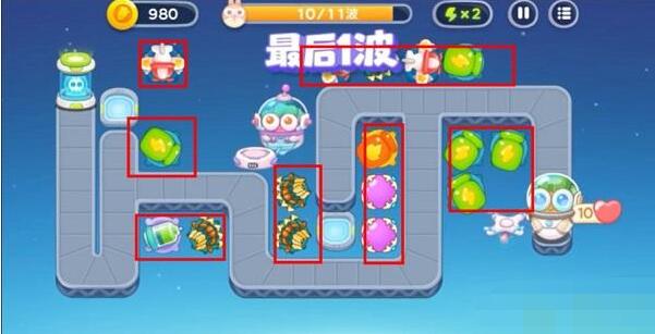 《保衛蘿卜4》太空穿越第30關滿星攻略