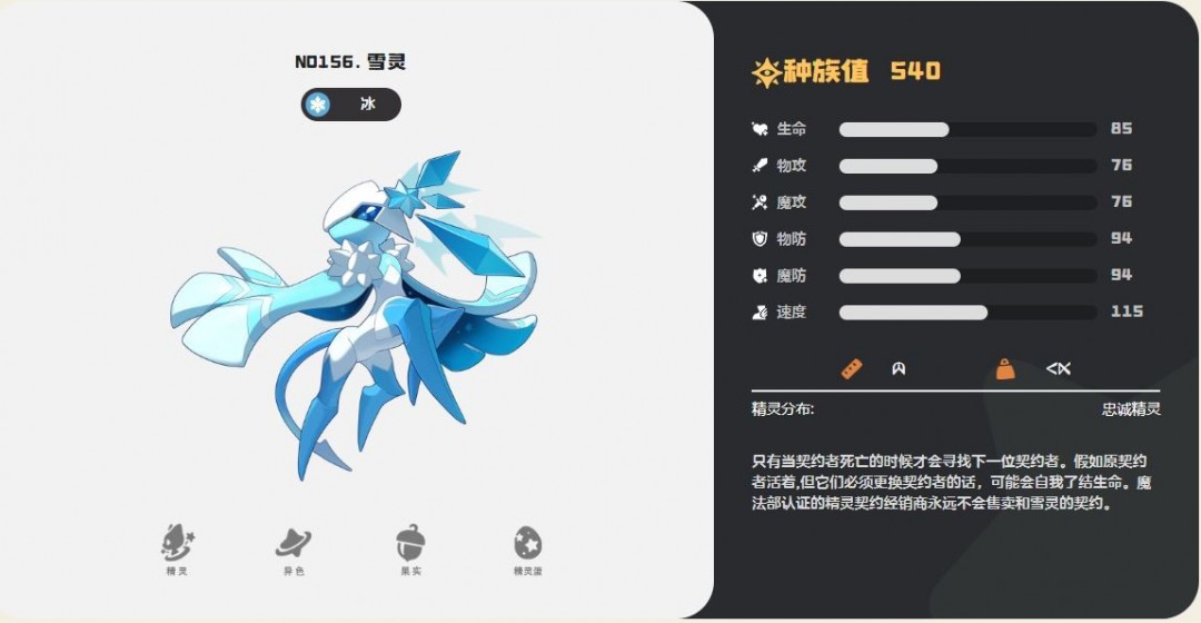 洛克王國世界雪靈技能介紹
